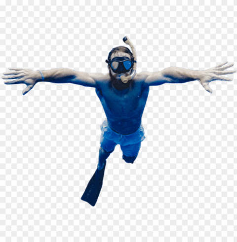 man snorkeling underwater - architecture Isolated Subject on Clear Background PNG PNG transparent with Clear Background ID 0ad53d95