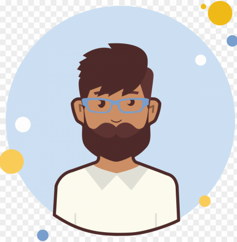 Man With Beard In Blue Glasses Icon - Icon Clear Background PNG Clip Arts