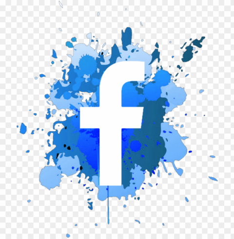 mancha facebook face social blue - logo de facebook como mancha Isolated Icon in Transparent PNG Format