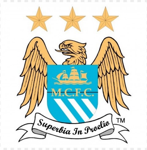 manchester city fc logo vector Isolated Design Element in PNG Format