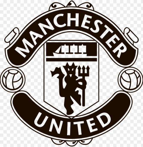 manchester united black logo PNG graphics with alpha transparency broad collection