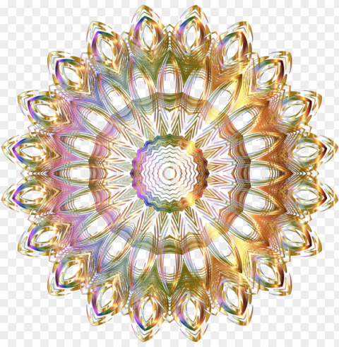 mandala gold brooch jewellery circle - background gold mandala PNG transparent designs for projects