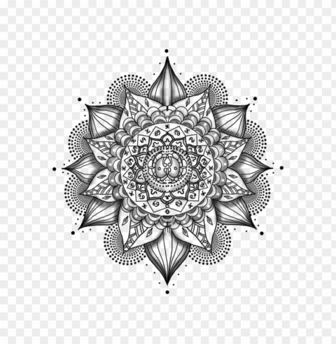 mandala tattoo multiple PNG Image with Transparent Background Isolation
