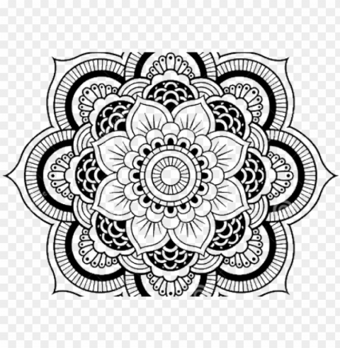 mandala tattoos image - mandala designs artist's coloring book PNG files with alpha channel