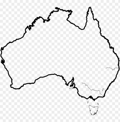 Map Of Australia Outline - A4 Outline Of Australia Clear PNG Pictures Bundle