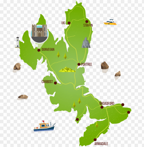 Map Of Skye - Ma Transparent Background PNG Isolated Illustration