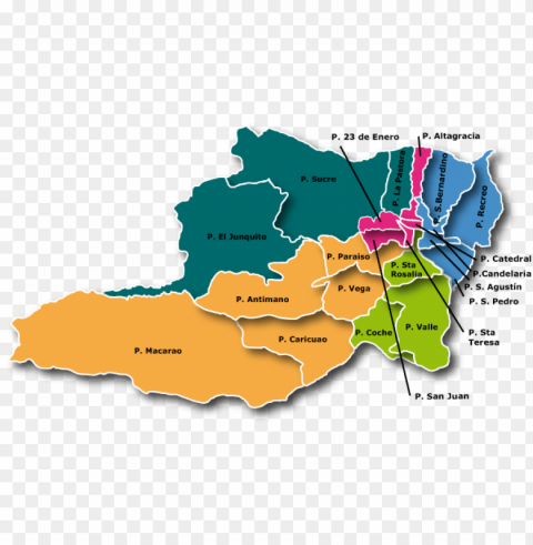 mapa del distrito capital PNG transparent design
