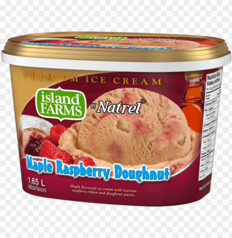 maple flavoured ice cream with luscious raspberry ribbon - island farms Isolated Element on HighQuality Transparent PNG