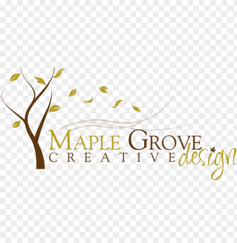 maple grove creative design - calligraphy Isolated Character in Transparent PNG