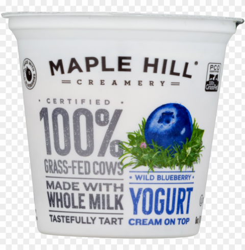 maple hill creamery yogurt cream on top wild blueberry PNG transparent designs for projects