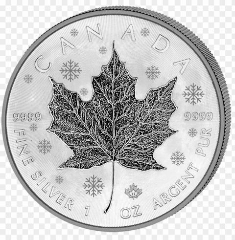maple leaf moon phases 4 seasons silver coins set - maple leaf PNG images without BG