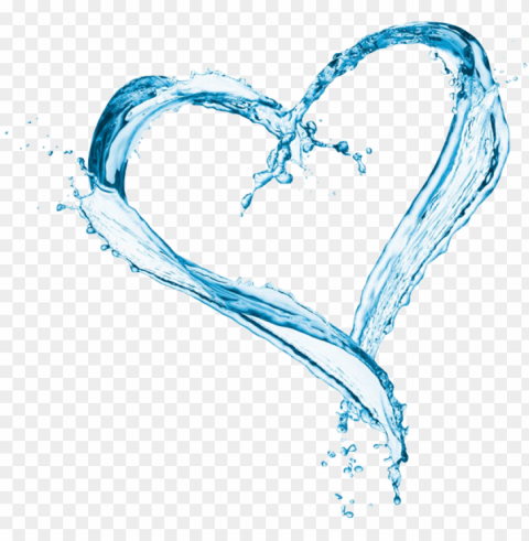 maple water is clear light and refreshing - water splash heart HighQuality Transparent PNG Isolated Artwork
