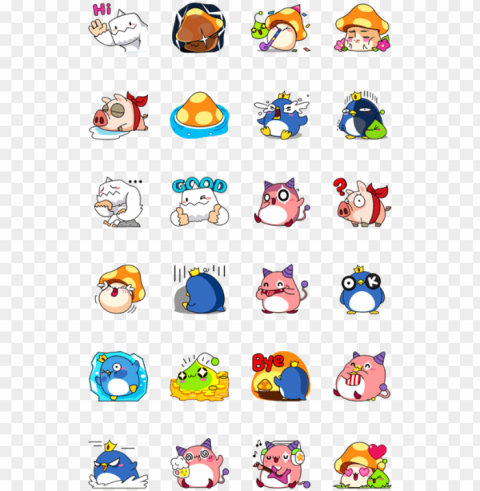 maplestory thailand - maplestory line stickers PNG clear background