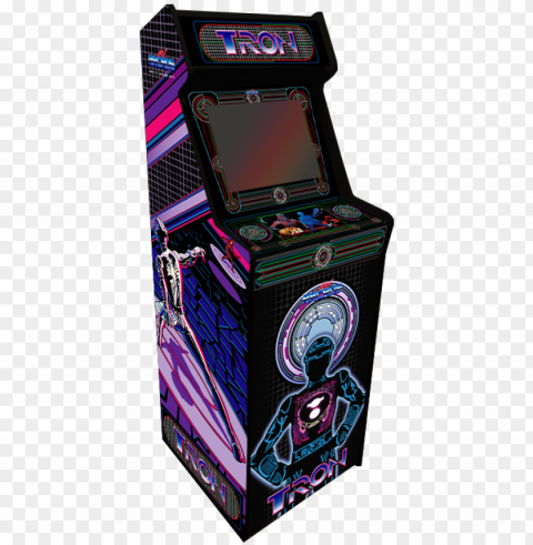 maquina arcade tron - video game arcade cabinet Isolated Artwork on Transparent Background