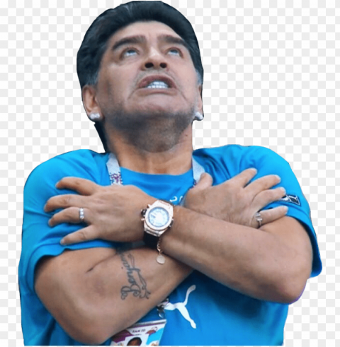 maradona sticker - diego maradona argentina nigeria Isolated Subject in Clear Transparent PNG