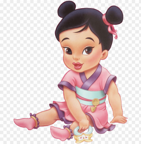 marcadores - princesa mulan - disney princess baby cross stitch Transparent PNG Artwork with Isolated Subject PNG transparent with Clear Background ID 063c5e30