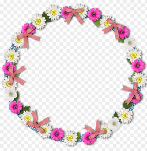 marco circular rosa - flower frame love hd HighResolution PNG Isolated Illustration