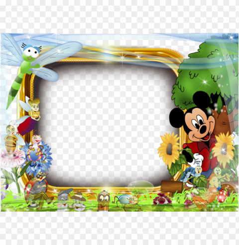 marco para foto mickey mouse - cartoons frame Transparent PNG pictures for editing