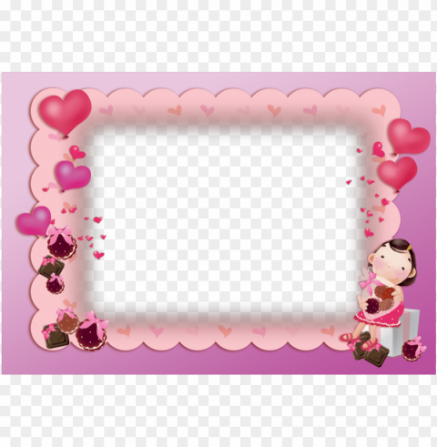 marco para san valentin 08 frames borders and - happy birthday frame Clean Background Isolated PNG Design