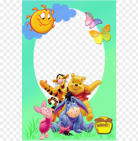 marcos gratis para fotos - winnie the pooh high resolutio PNG with Isolated Transparency