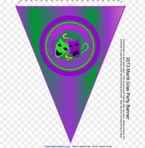 mardi gras banners printables PNG Graphic Isolated on Transparent Background