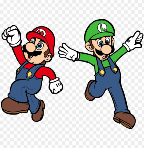 mario brothers drawing at getdrawings - super mario luigi cartoo Transparent Background PNG Isolated Element