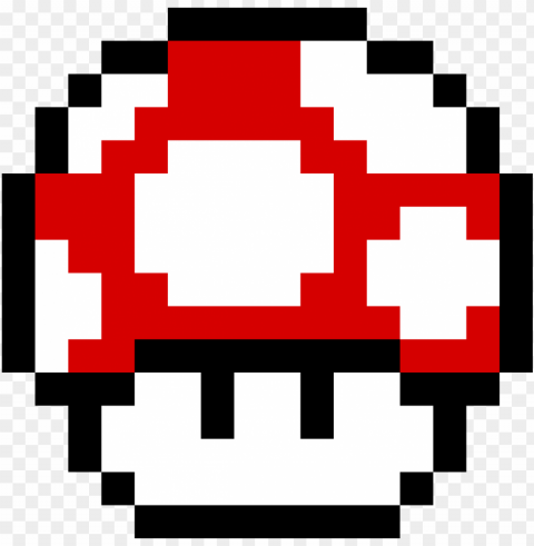 mario red mushroom - toad mario pixel art PNG graphics with clear alpha channel selection