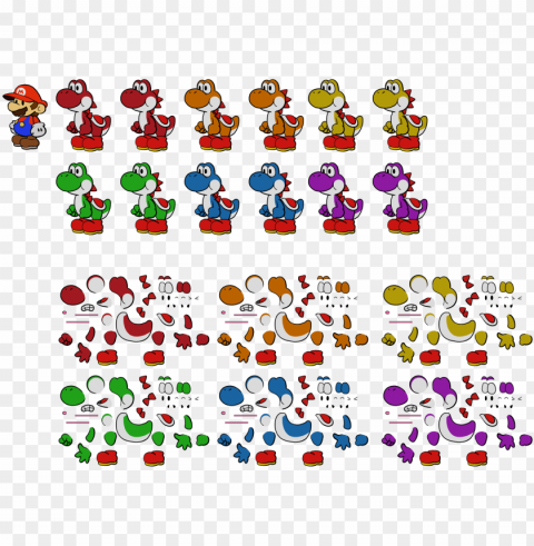 mario yoshi sprite HighQuality Transparent PNG Isolated Object