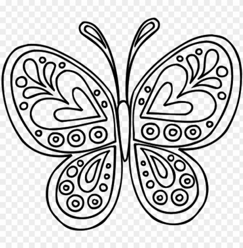 mariposas www - dibujosfaciles - es - mandalas de mariposas para colorear PNG images with high-quality resolution