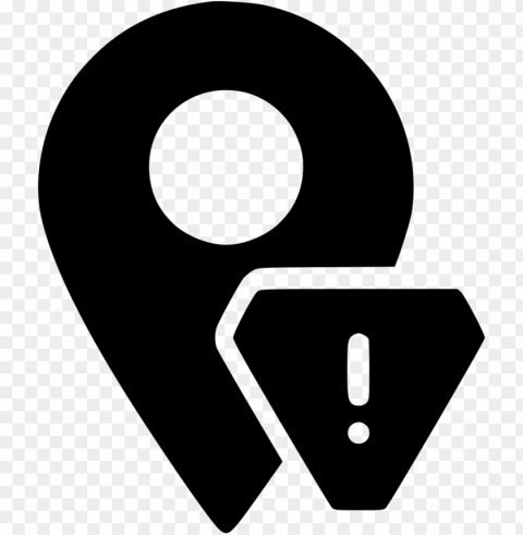 marker warning alert svg icon free - new location icon Isolated Item with Transparent PNG Background