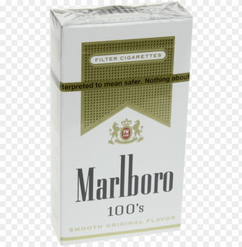 marlboro gold box 100's - marlboro menthol gold 100 PNG Image Isolated on Clear Backdrop
