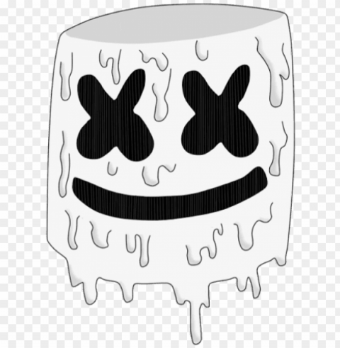 marshmello head Transparent Background PNG Isolated Character