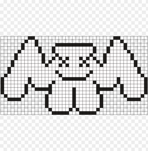 marshmello perler bead pattern bead sprite - central city brewing co ltd Transparent Cutout PNG Isolated Element