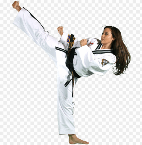 martial arts classes provide a perfect outlet for busy - kicking martial arts person PNG images for mockups