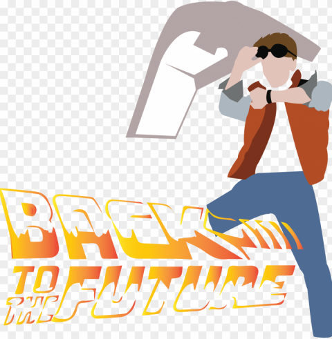 marty mcfly - clip art Isolated Illustration with Clear Background PNG