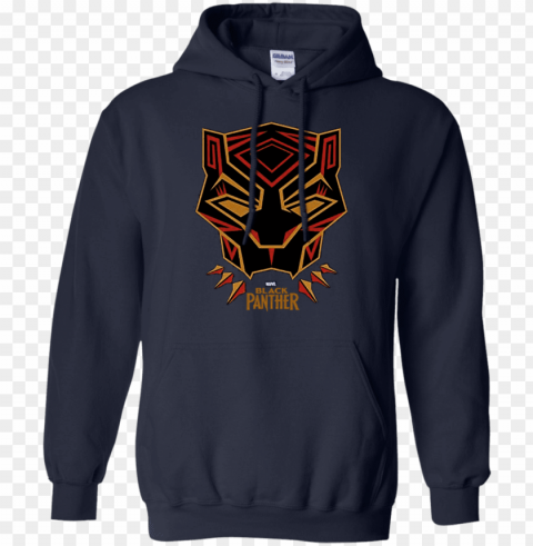 Marvel Black Panther Movie Geo Mask Pocket Graphic - Sweatshirt Stranger Things Black PNG Isolated Object With Clear Transparency