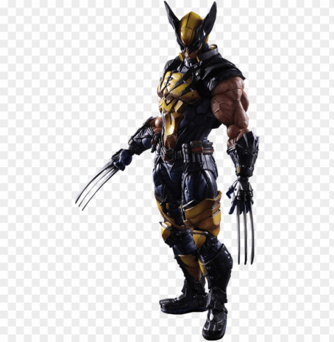 marvel collectible figure wolverine - play arts kai wolverine HighQuality Transparent PNG Object Isolation