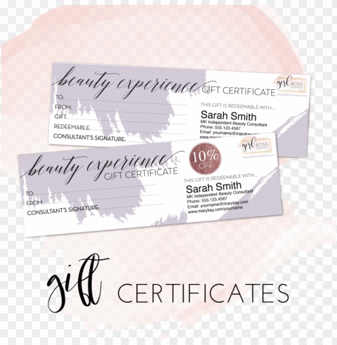 mary kay beauty experience editable gift certificates - mary kay beauty experience package Transparent Background PNG Isolated Art