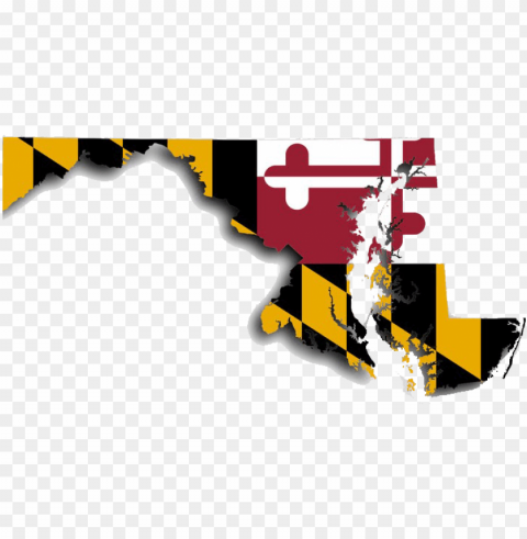 maryland map with maryland flag design - maryland state flag font PNG images with transparent layer
