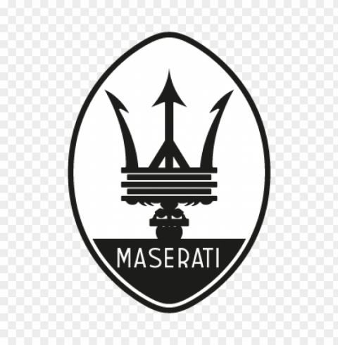 maserati black vector logo free download PNG with Isolated Object
