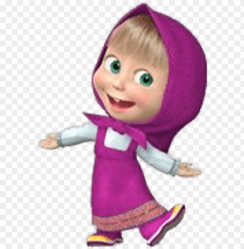 masha doing russian dance - masha and the bear transparent Clear Background PNG Isolated Item