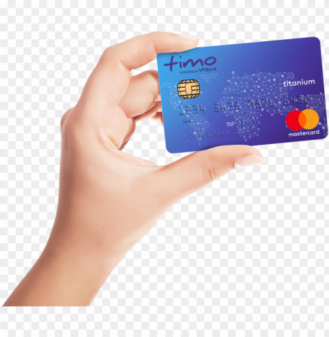 mastercard - hand holding credit card PNG Image with Transparent Cutout