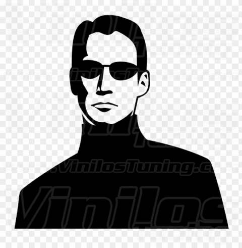 matrix neo face - neo matrix drawing easy Isolated Object on Clear Background PNG