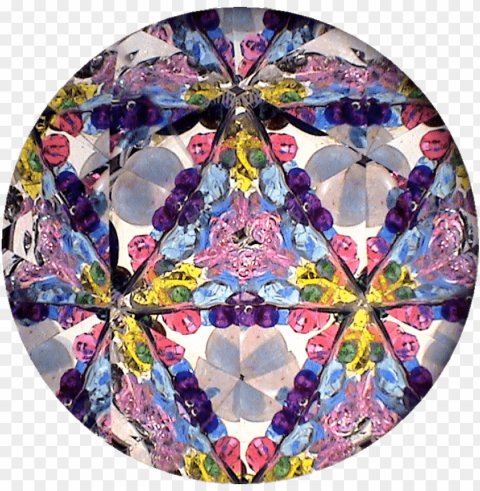 mauve and yellow kaleidoscope Isolated Item on Clear Transparent PNG