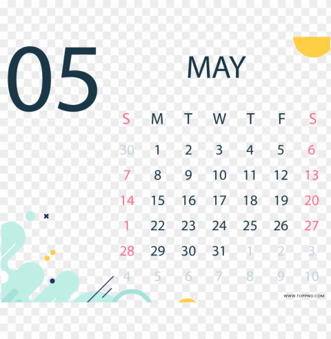 May 2023 Calendar HD file Clear image PNG
