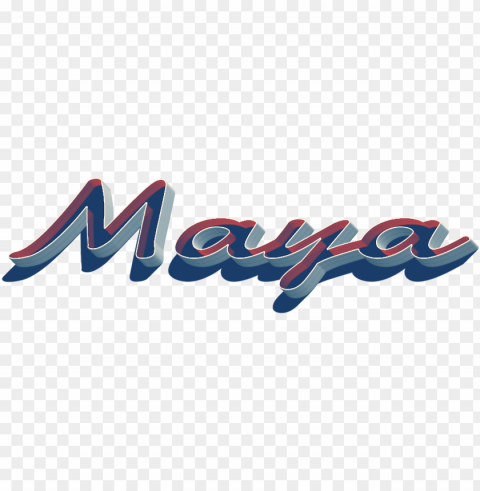 maya 3d letter name - graphic desi PNG files with no backdrop required
