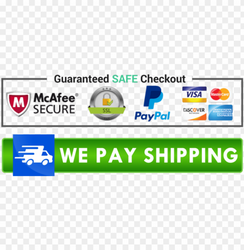 mcafee-banner - paypal visa mastercard badge Isolated Item with Transparent Background PNG