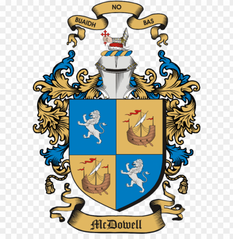 mcdowell family coat of arms - mcdowell family crest ireland Transparent PNG Isolated Item with Detail