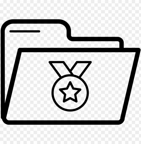 medal and certificate folder icon - icon PNG Image Isolated with Transparent Clarity