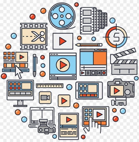 media production - video post productions illustratio PNG pictures with no background